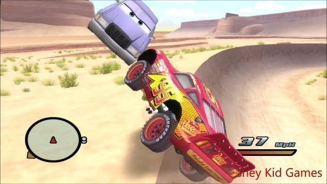 'Disney Pixars Cars Movie Game - Crash Mcqueen 376 - Flying Car Ramps'