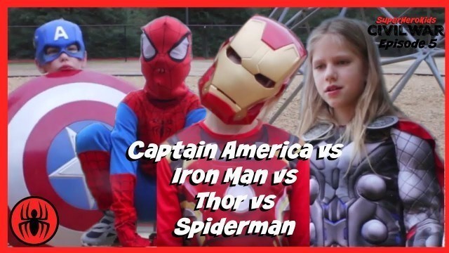 'Little Heroes Captain America vs Iron Man In Real Life | Civil War Episode 5 | Superhero Kids Movie'
