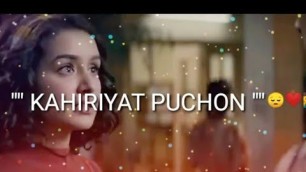 'Khairiyat |Cover|Khairiyat Pucho whats app status|chhinchhore full movie download'