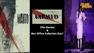 'Manto Movie Review| Box Office Day1| Nawazuddin siddiqui |  MANTOIYAT | 18+ | Raftaar | Saba qamar'