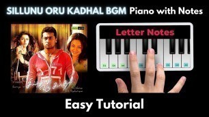 'Sillunu Oru Kadhal BGM Piano Tutorial with Notes | A R Rahman | Perfect Piano | 2021'