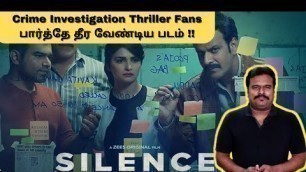 'Silence Can You Hear It? (2021) New Hindi Movie Review in Tamil by Filmi craft Arun | Manoj Bajpayee'