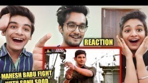 'Aagadu Movie Scene Reaction | Mahesh Babu fight with Sonu Sood | Telegu Movie Fight Scene Reaction'