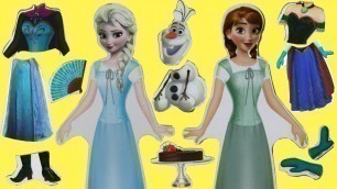 'Opening Frozen 2 Wooden Magnetic Doll Dress Up Play'