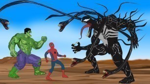 'HULK & SPIDER MAN vs GIANTS - VENOM | SUPER HEROES MOVIE FUNNY ANIMATION'