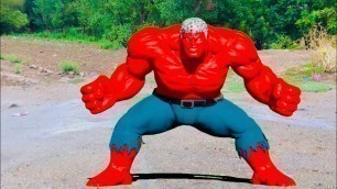 'Angry Red hulk || Hulk smash || #shorts || hulk transformation in real life || green hulk fight ||'