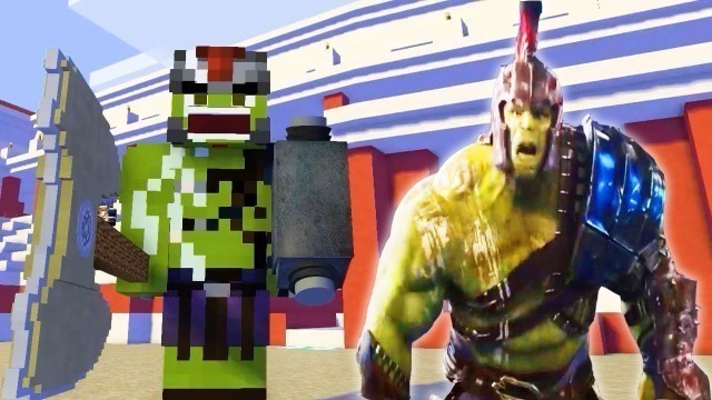 'Thor Ragnarok - Thor vs Hulk - Full Fight Scene (Minecraft Animation)'