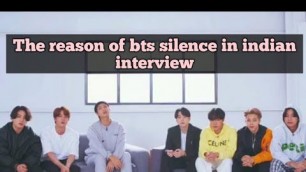 'The reason BTS silence in Indian interview in Tamil.'