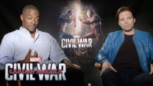 'Anthony Mackie and Sebastian Stan on Marvel\'s Captain America: Civil War'