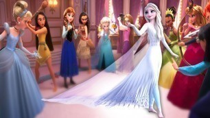 'Disney Princesses VS Elsa White dress Frozen 2'