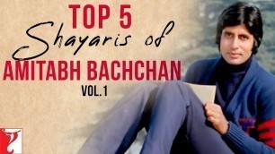 'Top 5 Shayaris | Volume 1 | Amitabh Bachchan | Sahir Ludhianvi, Javed Akhtar, Harivansh Rai Bachchan'