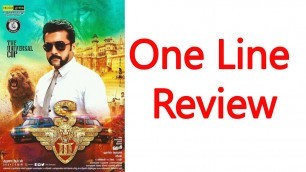 'One Line Review | Si3 Movie Review | Singam3 movie Review | Tamil Cinema Review | Cineliker'