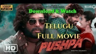 'Pushpa Telugu Full HD Movie I Pushpa Full Movie I Pushpa Full Movie Download I Pushpa Movie Seans'