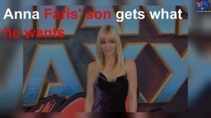 Anna Faris' son gets what he wants