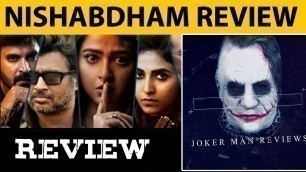 'Nishabdham Movie Review | Anushka Shetty | JokerMan Reviews | Silence Tamil | Prime Video |'