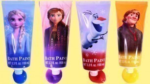 'Learn Colors with Frozen 2 Bath Time Finger Paint Play Set with Anna & Elsa'