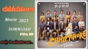 'How to download chhichhore movie / chichore movie download/ Sushant best movie'