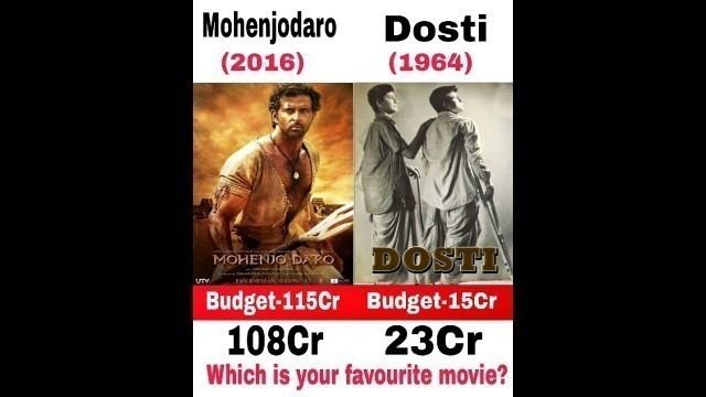 'mohenjo daro vs Dosti movie comparison #boxofficecollection #shorts'