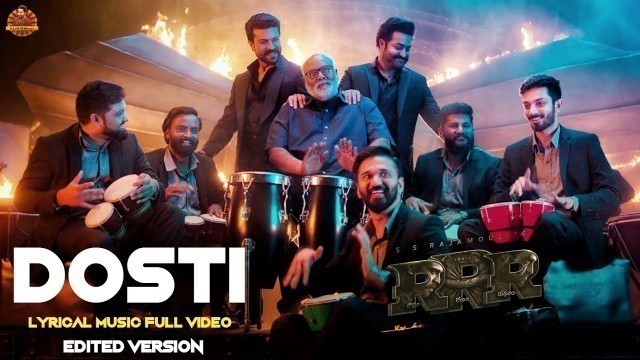 'Dosti Music Lyrical Video | Edited Version | RRR Movie | Jr NTR , Ram Charan | Jr NTR Music'