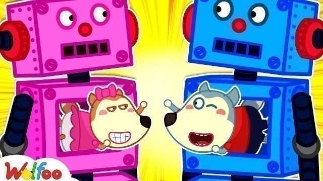 'Blue vs Pink Robot, Who Controls the Best? - Wolfoo Learns Good Manners @wolfoo-officialchannel'