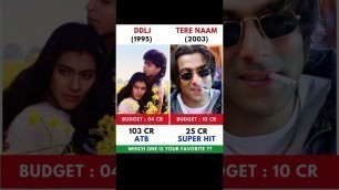 'Dilwale Dulhania Le Jayenge Vs Tere Naam Movie Comparision || Box Office Collection #shorts'
