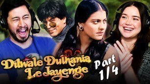 'DDLJ Movie Reaction Part 1/4! | DILWALE DULHANIA LE JAYENGE | Shah Rukh Khan | Kajol'