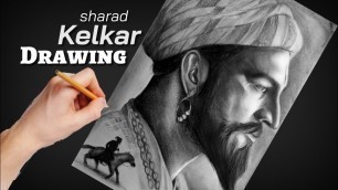'shivaji maharaj {sharad kelkar}-drawing /from tanaji movie'