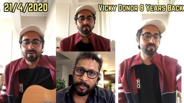'Ayushmann Khurrana Debut Movie Vicky Donor 8 Year\'s On Live Instagram'