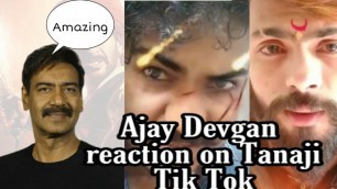 'Ajay Devgan Reaction on Tanaji Movie Tik tok stars'