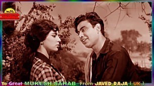 'MUKESH SAHAB~Film~JOHAR-MEHMOOD In GOA (1965)~Dheere Re Chalo Mori Banki~[*HD Video*]**[* TRIBUTE *]'