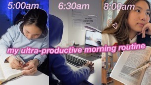 'my 5AM ultra-productive morning routine (this will motivate u)'