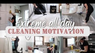 'All day whole house clean with me | Major cleaning motivation ! Getting so much done!'