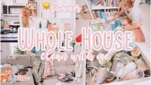 'SUMMER WHOLE HOUSE CLEAN WITH ME // RELAXING CLEANING MOTIVATION // SUNDAY RESET // HOMEMAKING 2022'