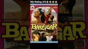 'Baazigar 1993 Hindi Movie Boxoffice Collection Verdict#shorts 1 with Hamsafar track #shahrukhkhan'