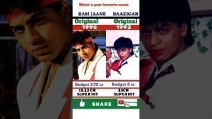 'Baazigar versus Ram jaane movie box office collection and comparison#shorts'