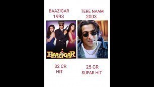 'TERE NAAM vs BAAZIGAR movie best  comparision full movie #### G&B movie and best video ## shorts'