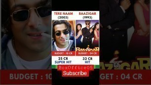 'Tere Naam Vs Baazigar Movie Comparison | BoxOffice collection | Salman khan | Shah Rukh Khan'