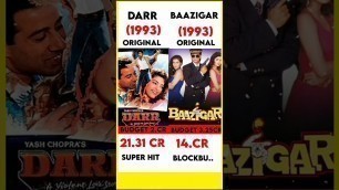 'dar vs baazigar movie comparison | sharukh khan movies Comparison | #shorts #ytshorts #comparison'