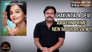 'Shakuntala Devi (2020) Hindi New Movie Review in Tamil by Filmi craft Arun | Vidya Balan | Anu Menon'