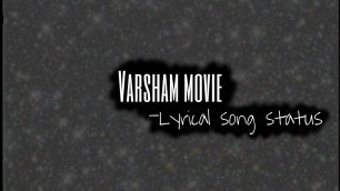 'Varsham movie song lyrics status'