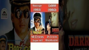 'Baazigar Vs Shahrukh khan Movie Comparison || Box Office Collection'