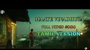'MAATE Vinuthunga full video song || tamil version || taxiwala movie || VIJAY DEVER KONDA'