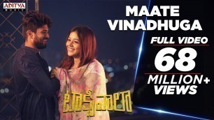 'Maate Vinadhuga Full Video Song || Taxiwaala Movie || Sid Sriram Hits| Telugu Romantic Melody'