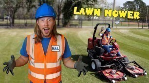 'Lawn mower for kids | Cut the Grass with Handyman Hal'