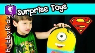 'Minion Superman Surprise GIANT Play-Doh Egg! HobbyKidsTV'
