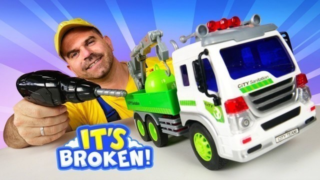 'A toy garbage truck for kids. Videos for kids with construction vehicles. Toy cars & trucks for kids'