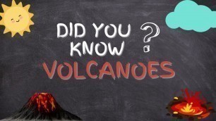 'Did You Know - VOLCANOES Learning Video for Kids  #volcano #learning #kidsvideo #animated'