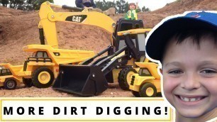 'Construction Videos For Kids l TOY EXCAVATOR Digging FUN! lo Garbage Trucks Rule'