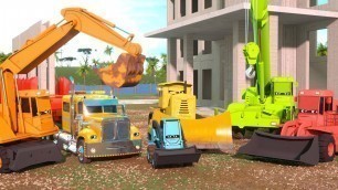 'Learn About Construction with Wayne the Bulldozer & Jake the Skid Steer! | A DAY AT WORK'