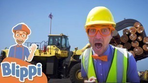 'Learning Construction Vehicles With Blippi | Educational Videos For Kids'